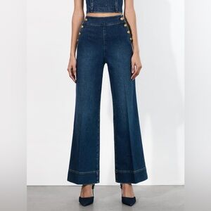 Alice + Olivia Dark Narin High Rise Jeans